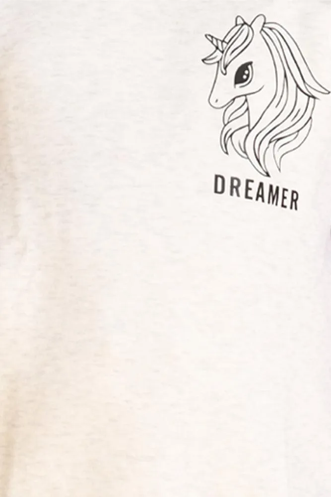 DREAMER FLEECE HOODIE JOGGER SET - ECRU MELANGE