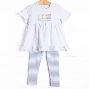 Egg-cellent Easter Applique Legging Set, Blue