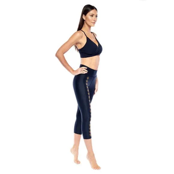 Electric Yoga Gold Orion Capri Leggings