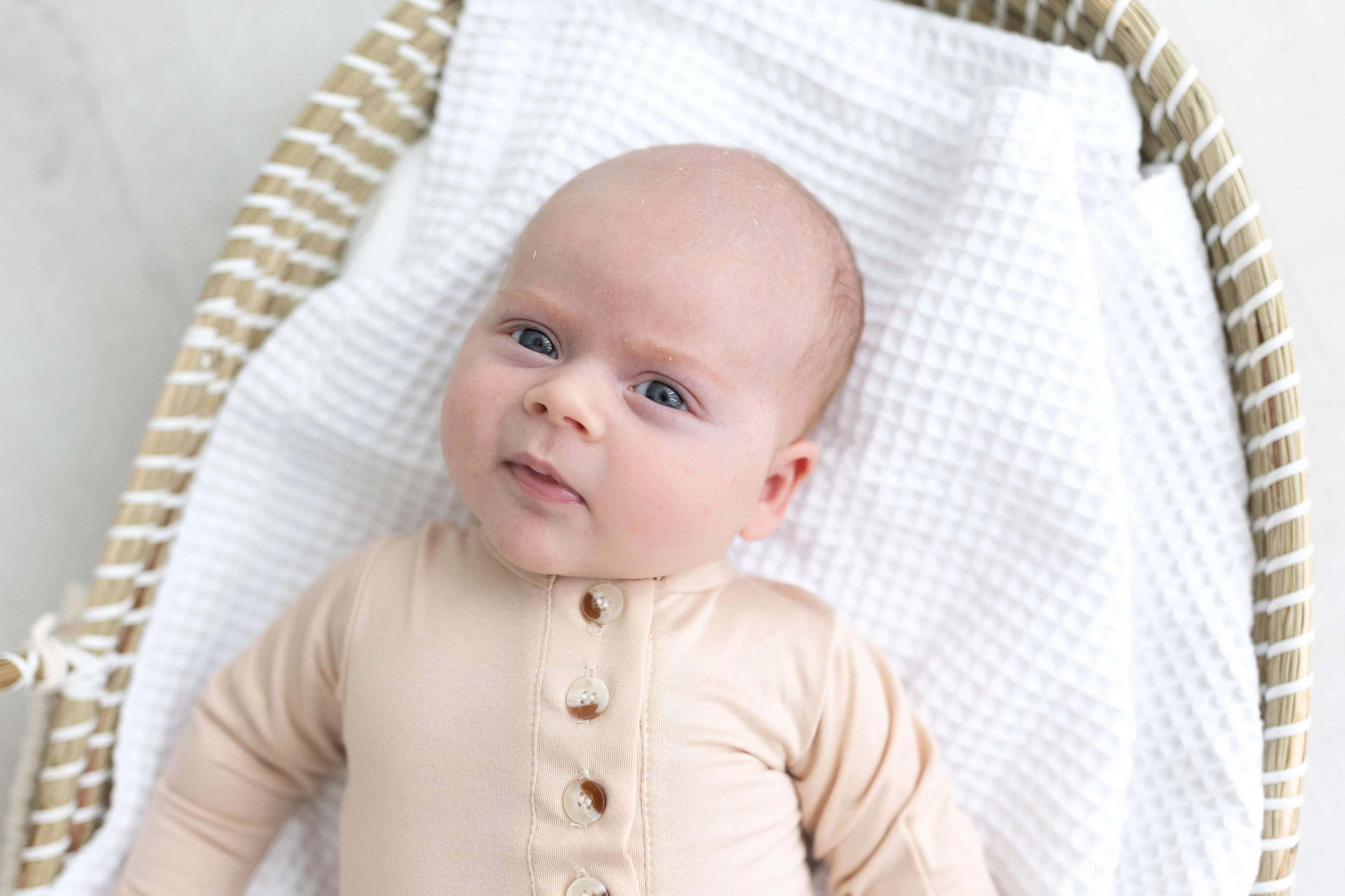 Emerson Knotted Baby Gown Set |Sand