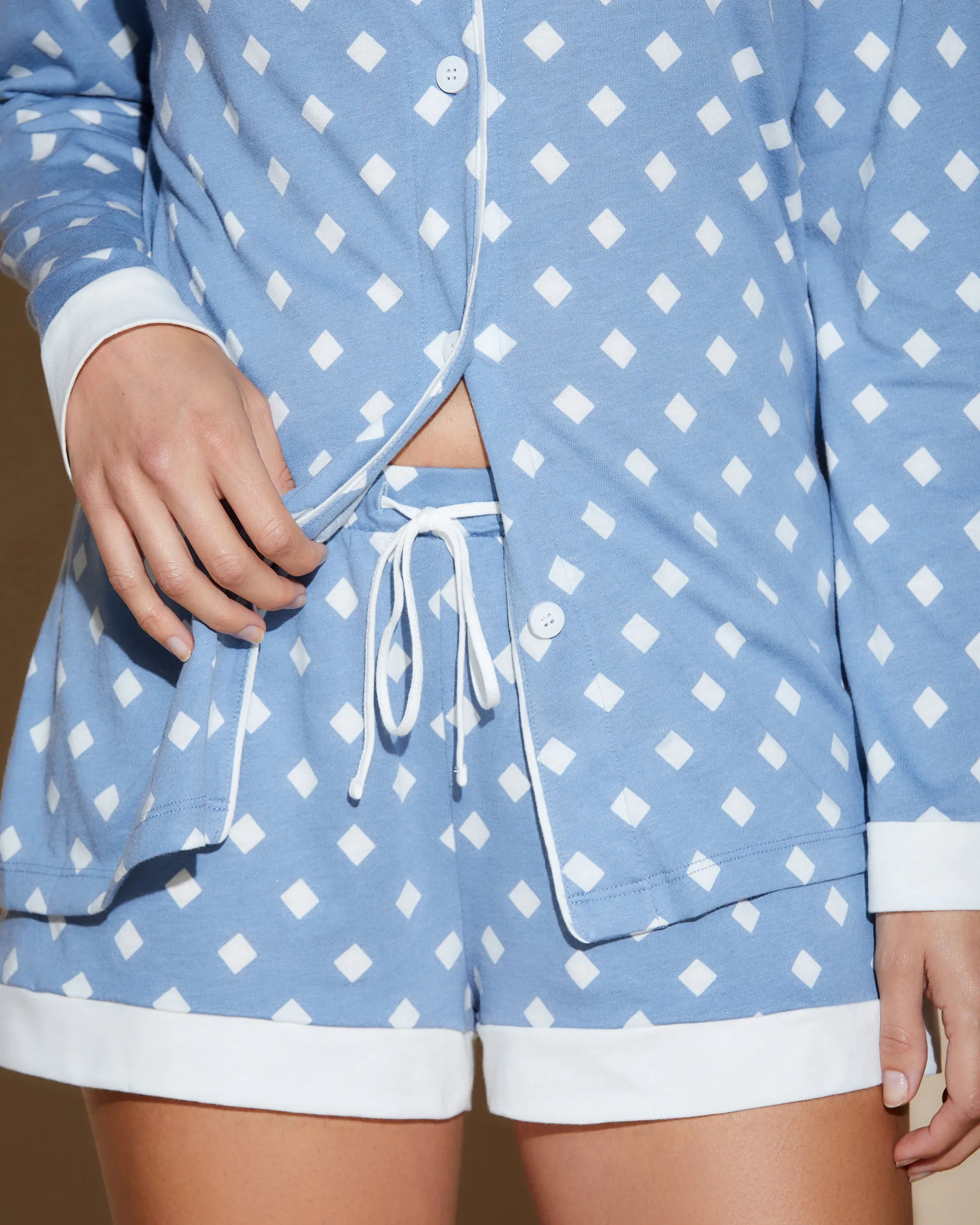 Ensemble De Pyjama Imprimé À Manches Longues Et Boxer