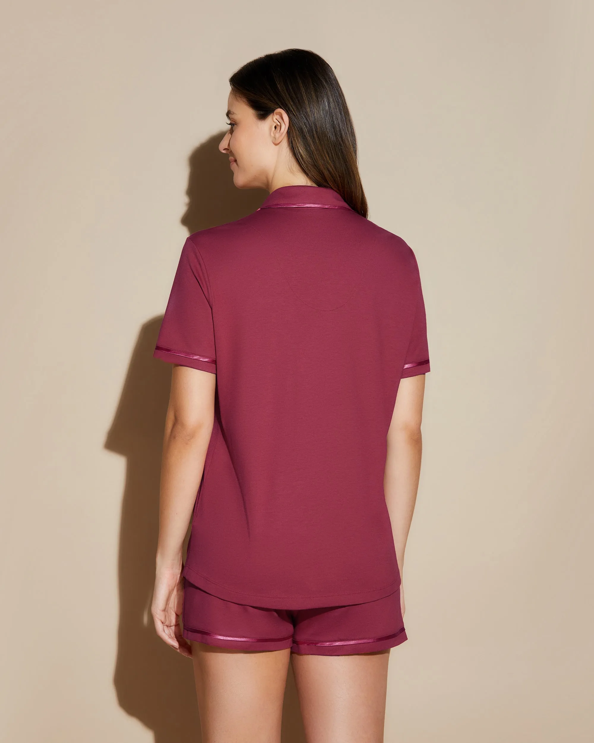 Ensemble Pyjama Haut À Manches Courtes Et Boxer