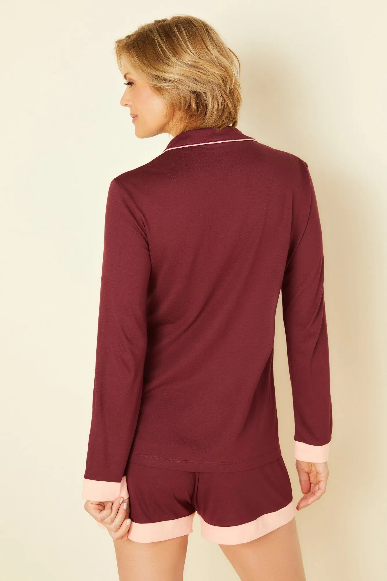 Ensemble Pyjama Haut À Manches Longues Et Boxer