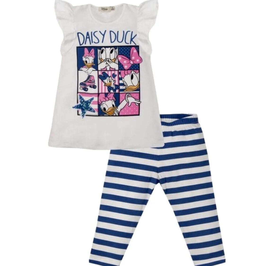 EVERYTHING MUST CHANGE DISNEY DAISY DUCK RETRO TOP & STRIPE LEGGINGS