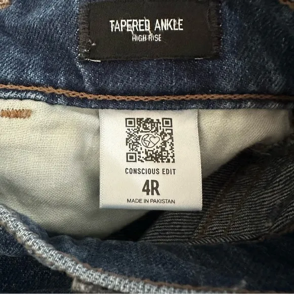 Express Tapered Ankle High Rise Jeans