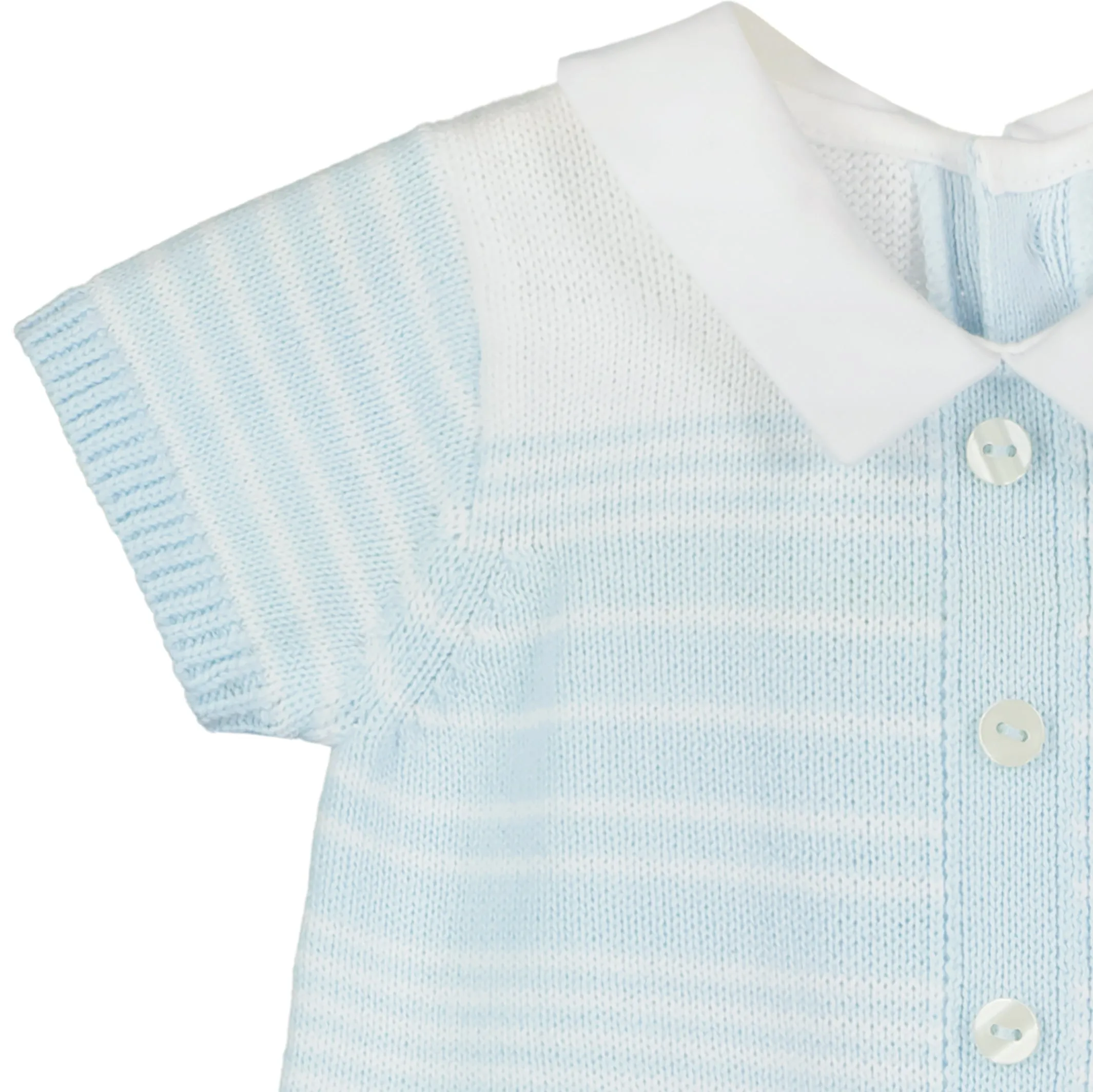 Fabian Blue Knitted Boys Romper