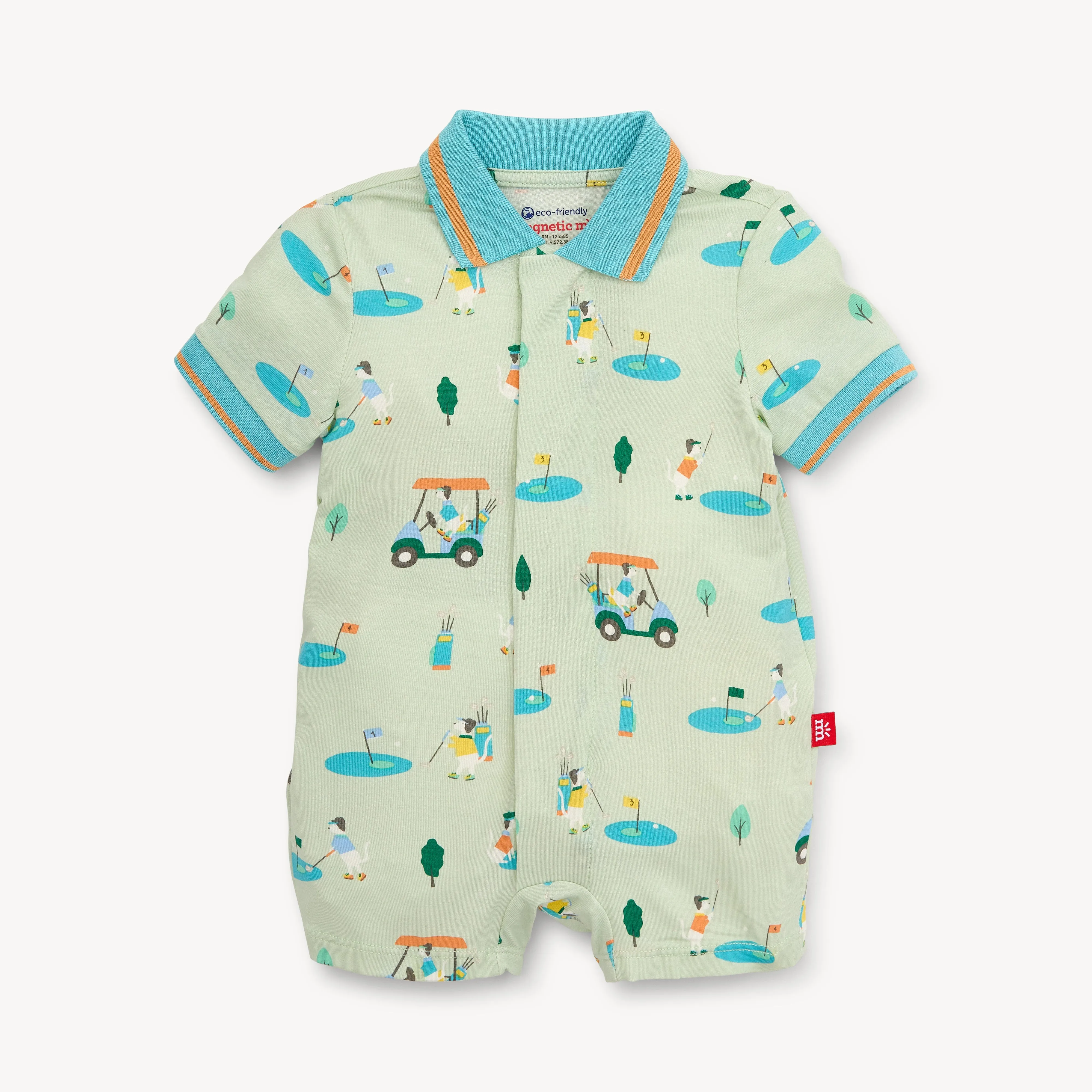 FAIRWAY FETCH MODAL MAGNETIC SHORT SLEEVE ROMPER