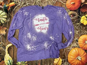 Faith over Fear bleach Long Sleeve
