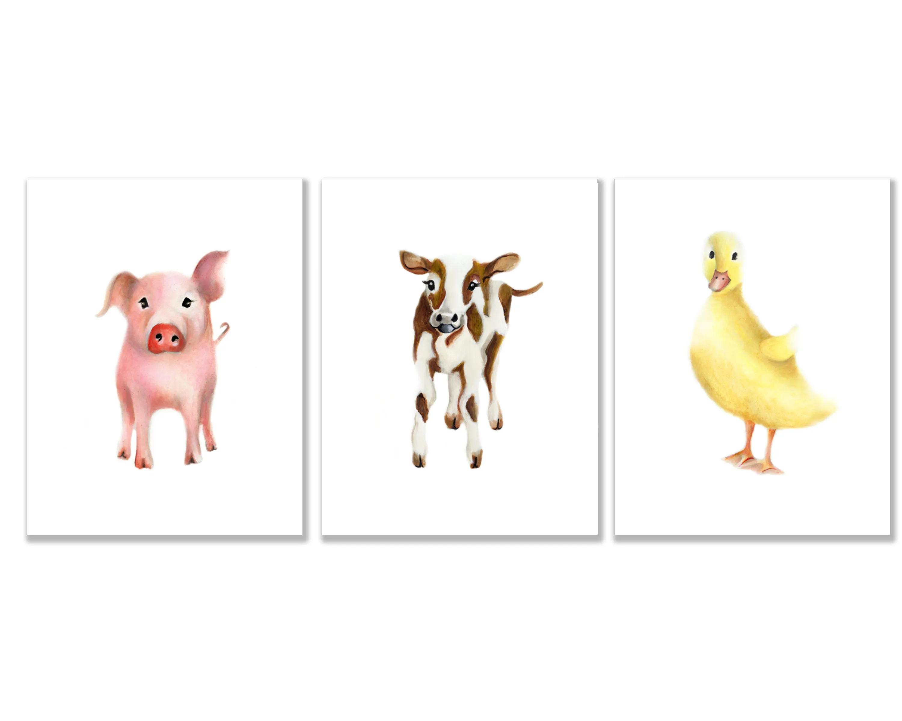 Farm Nursery Art Set of 3 Prints