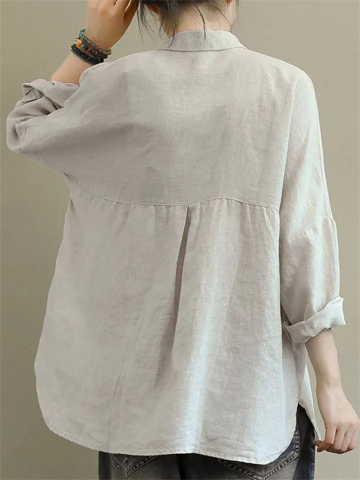 Fashion Printed Buttons-Up 3/4 Sleeve Shirts