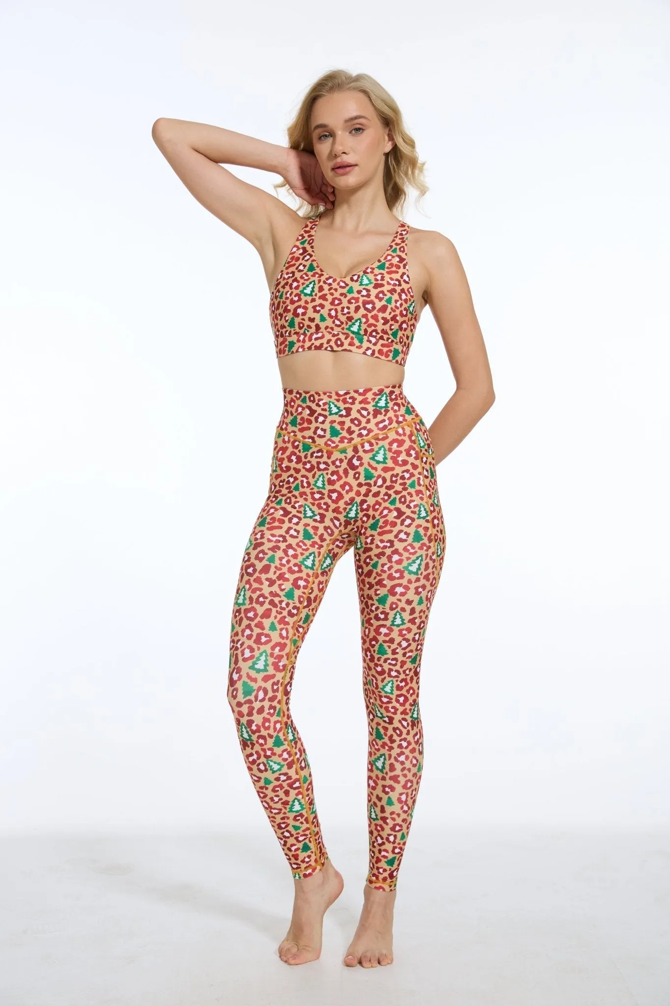 Festive Feline Christmas Leggings