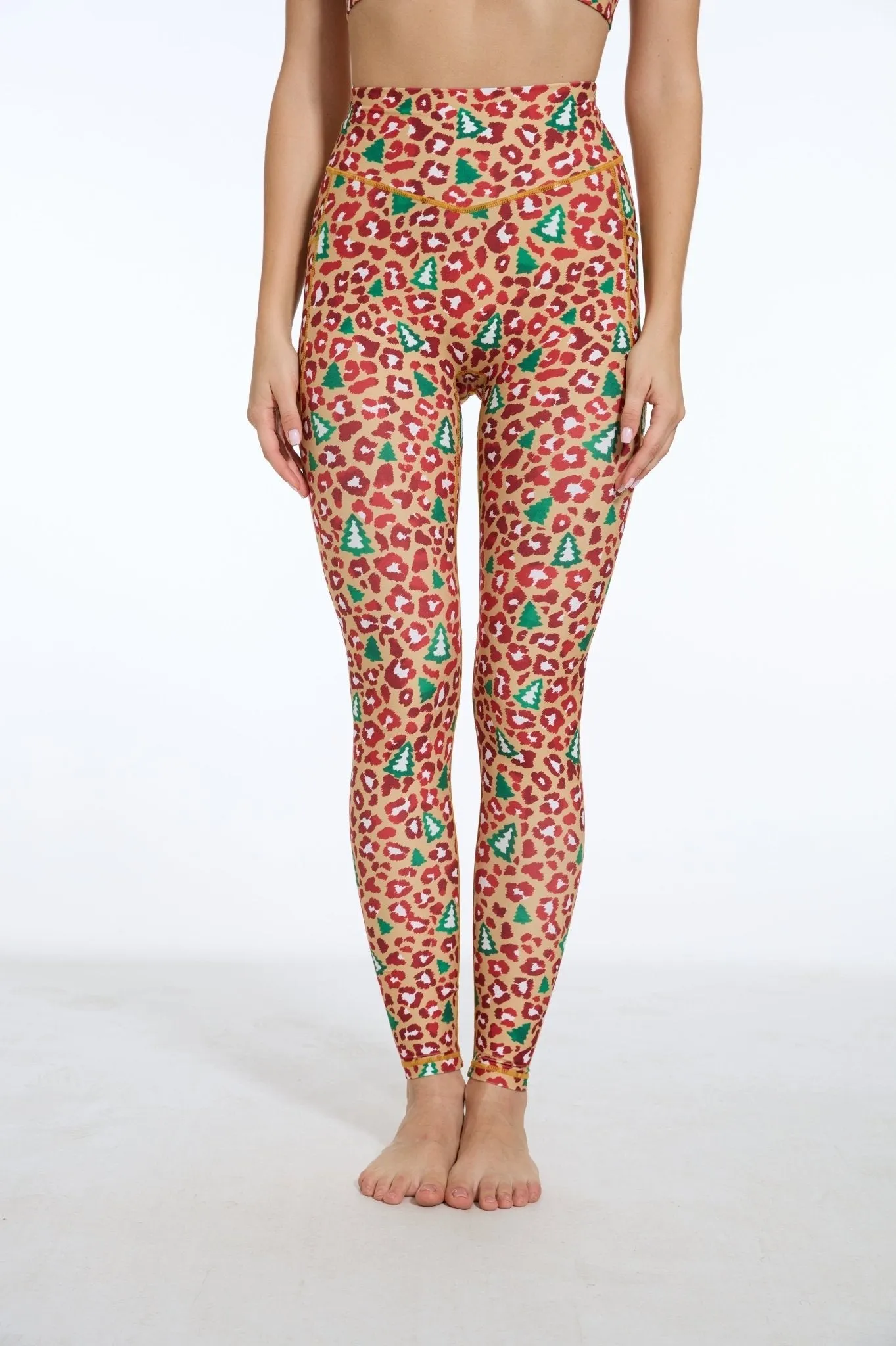Festive Feline Christmas Leggings
