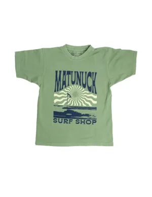Flagpole Heavyweight Tee - Oil Green