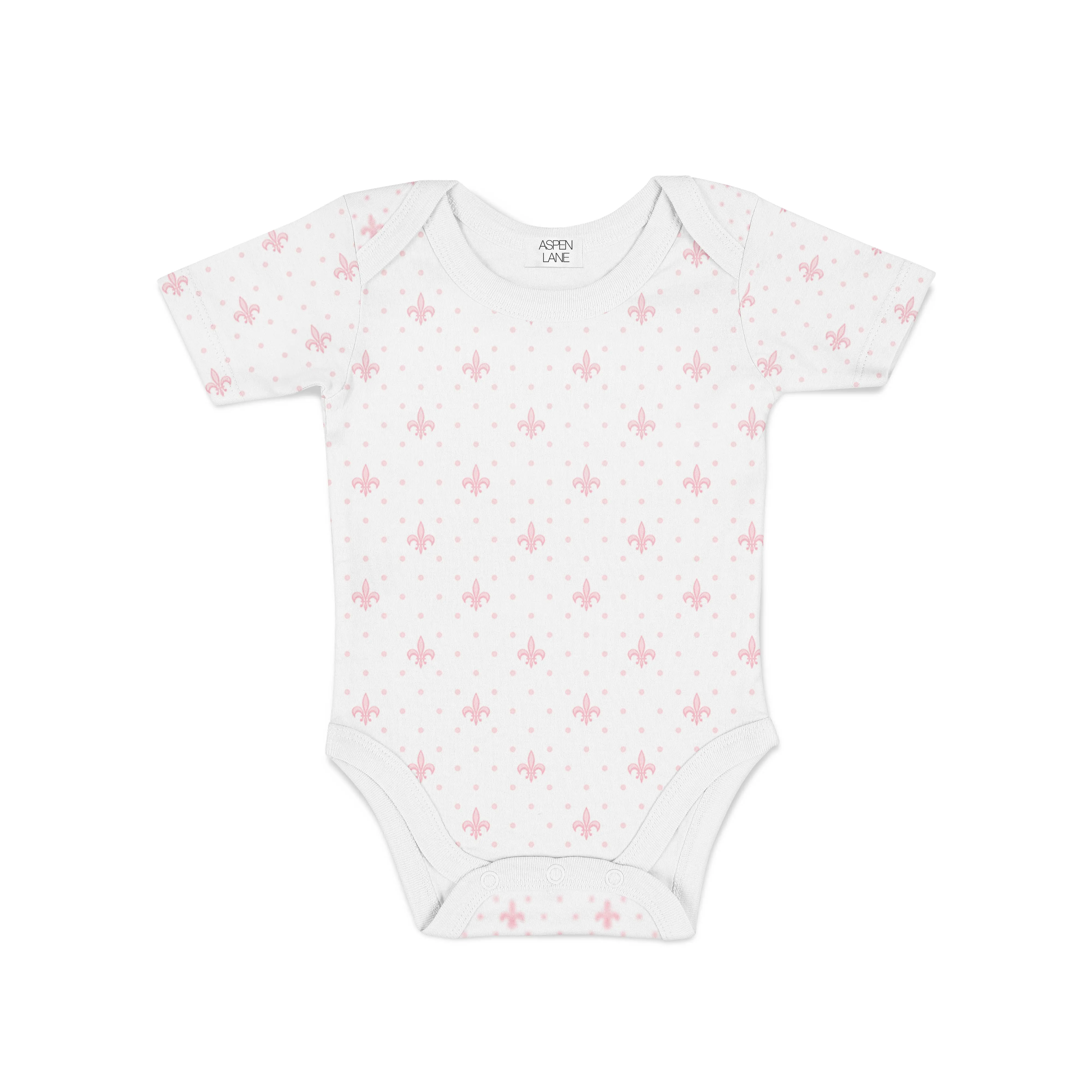 Fleur de Lis Bodysuit : Baby Pink