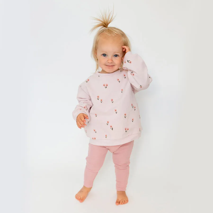 Floral Oversized Sweatshirt and Leggings