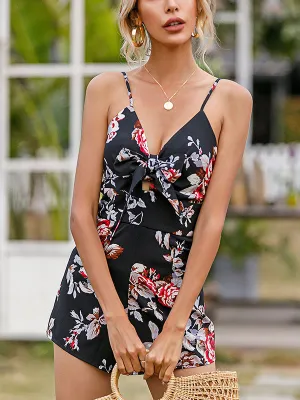 Floral Print Slip Romper