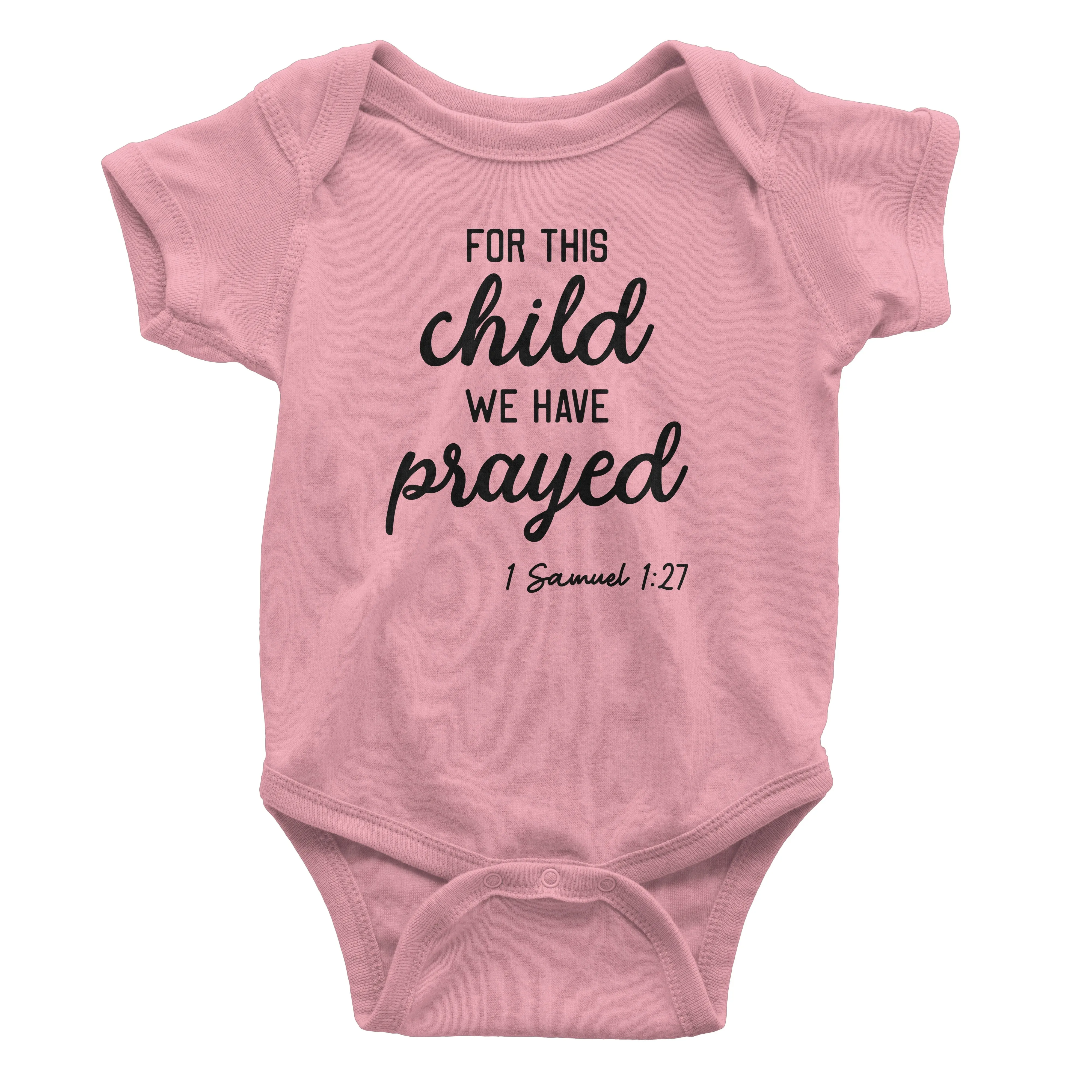 For This Child We Have Prayed One Piece Bodysuit for Baby