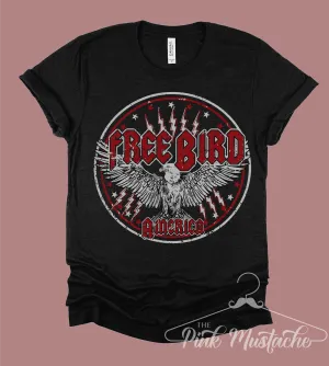 Free Bird America Be Free Rocker Rock N Roll Tee / Bella Canvas Shirts / Rocker Tees/ Rocker Tee/ Youth and Adult Sizes Available