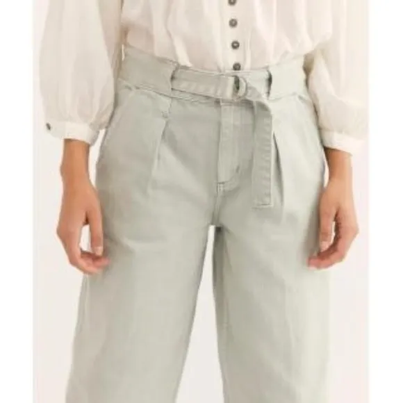 FREE PEOPLE Paloma High-Rise Slouchy Jeans Mint