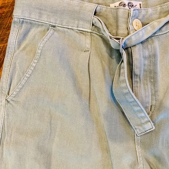 FREE PEOPLE Paloma High-Rise Slouchy Jeans Mint