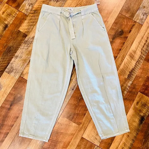 FREE PEOPLE Paloma High-Rise Slouchy Jeans Mint