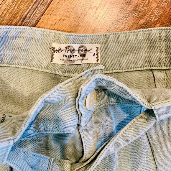 FREE PEOPLE Paloma High-Rise Slouchy Jeans Mint