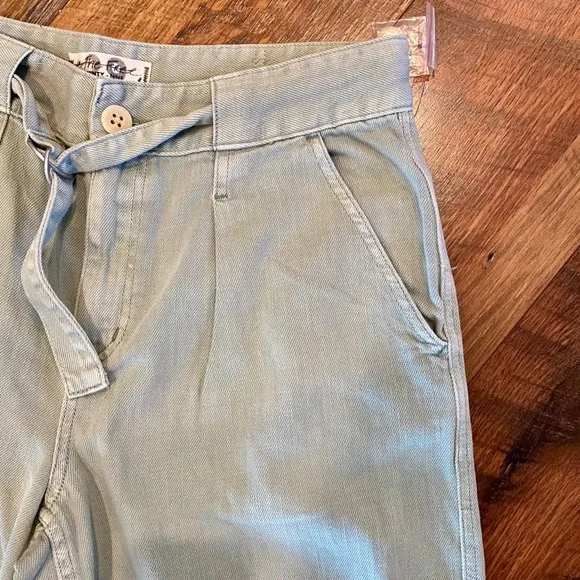 FREE PEOPLE Paloma High-Rise Slouchy Jeans Mint