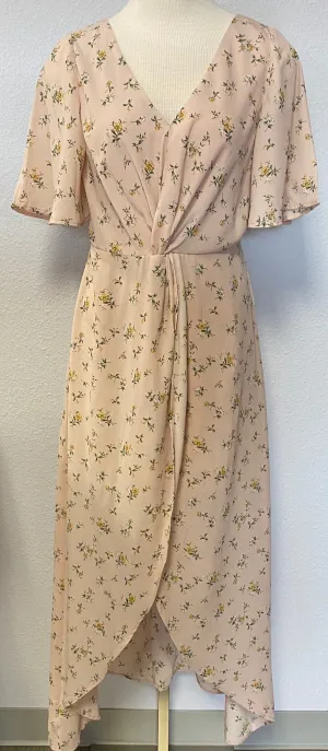 FRONT TWIST FLORAL ROMPER