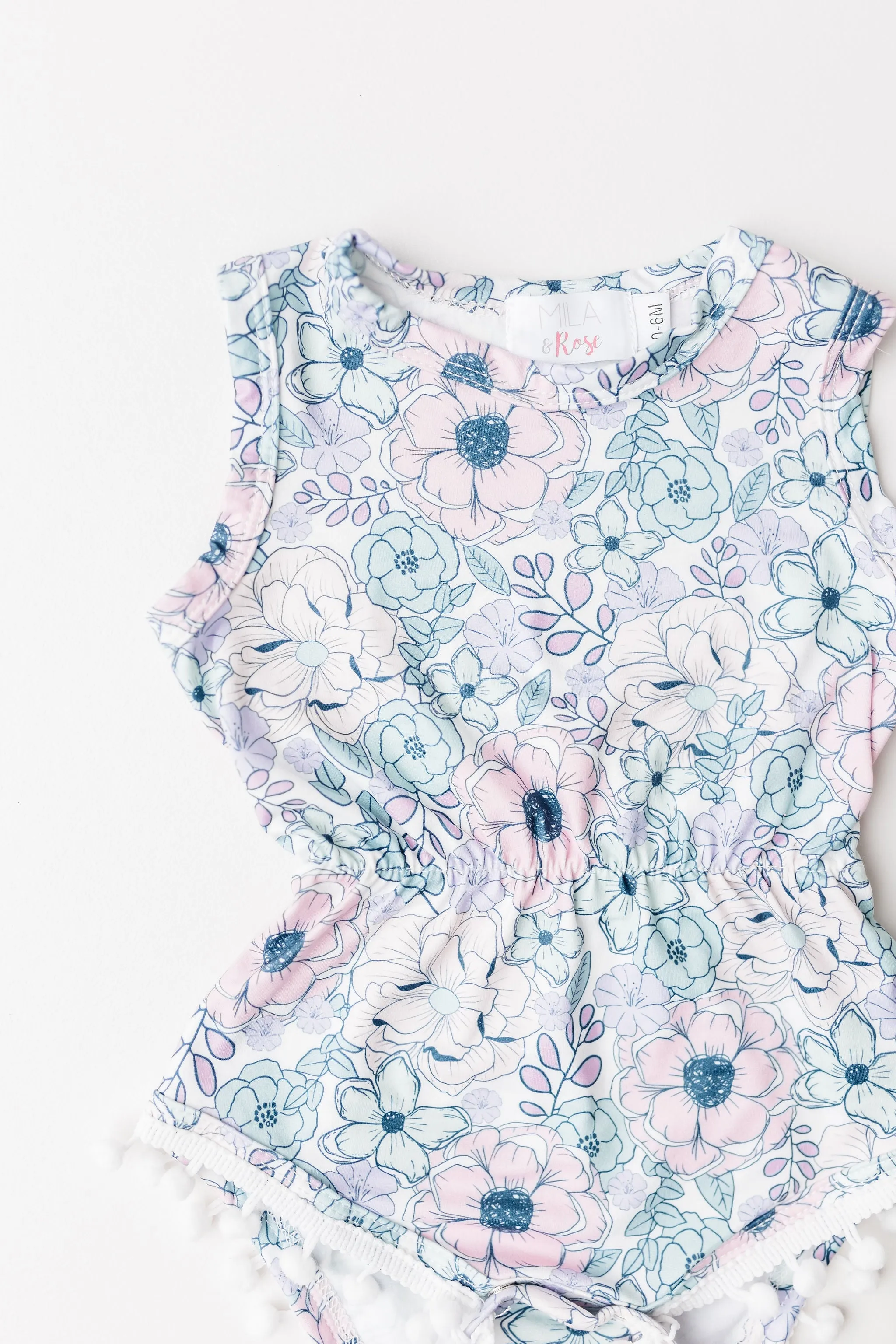 Garden Grace Pom Pom Romper