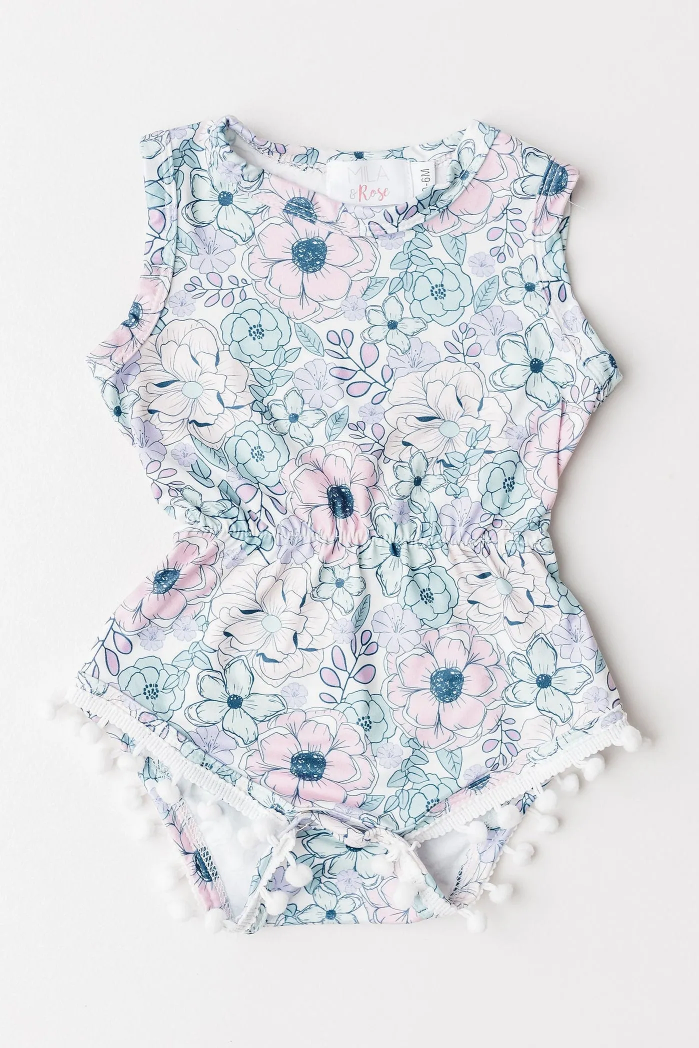 Garden Grace Pom Pom Romper
