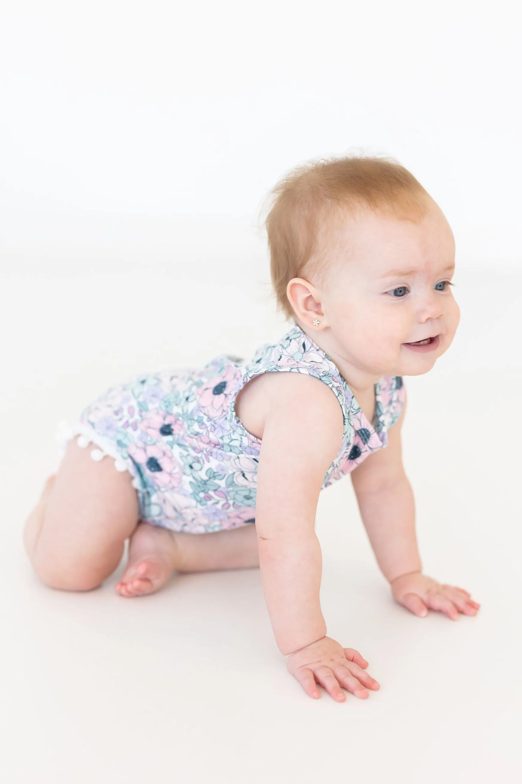 Garden Grace Pom Pom Romper