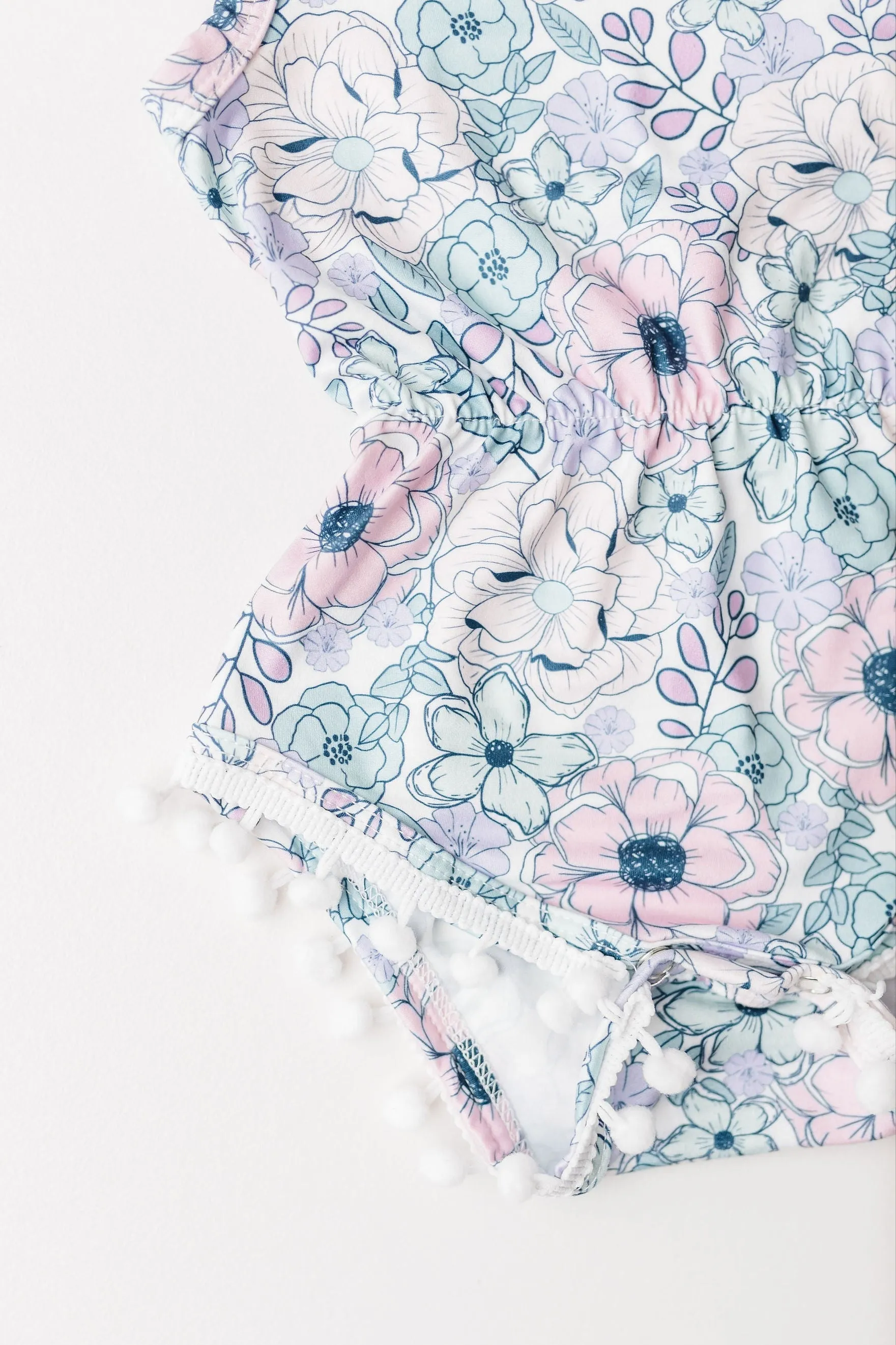 Garden Grace Pom Pom Romper