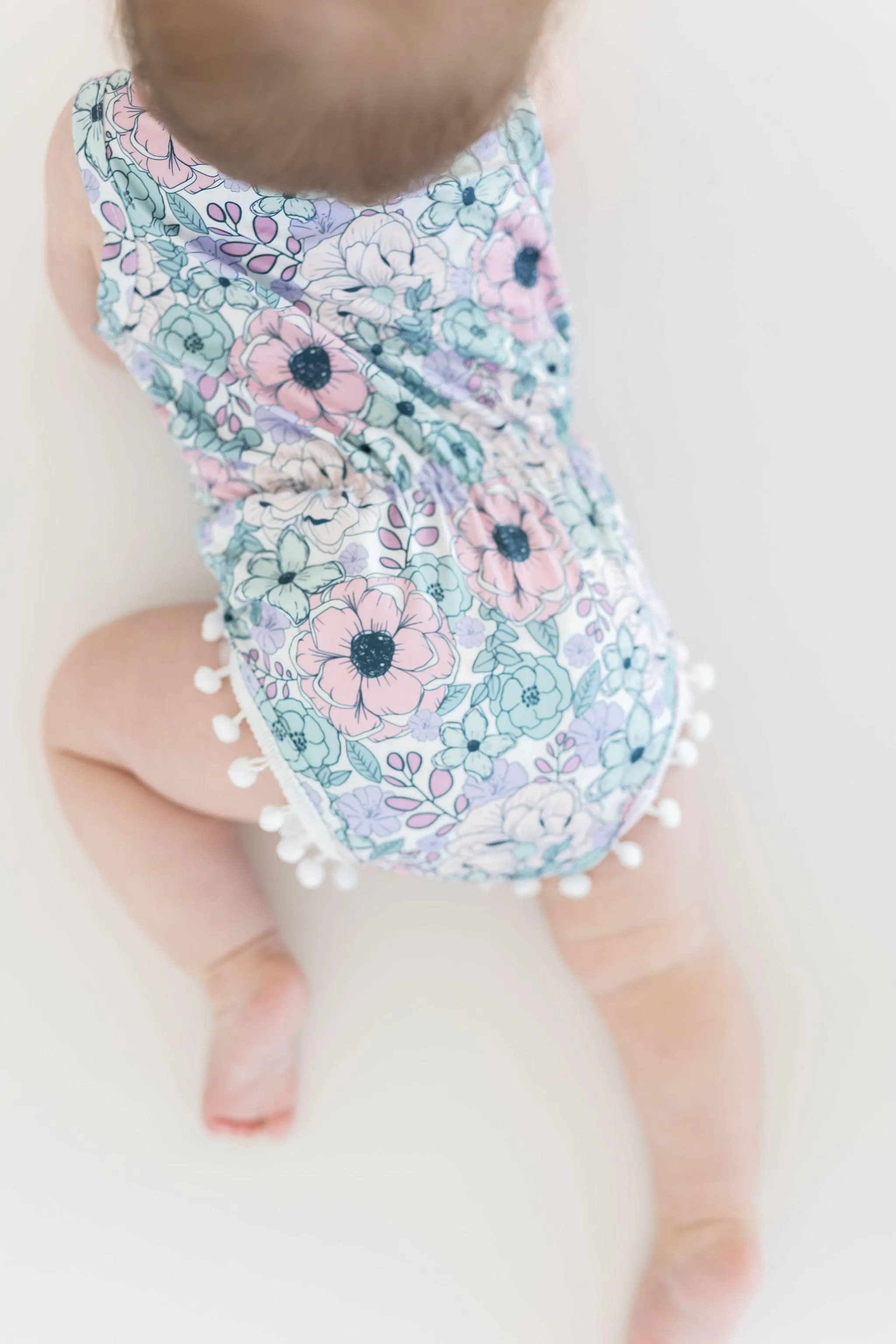 Garden Grace Pom Pom Romper