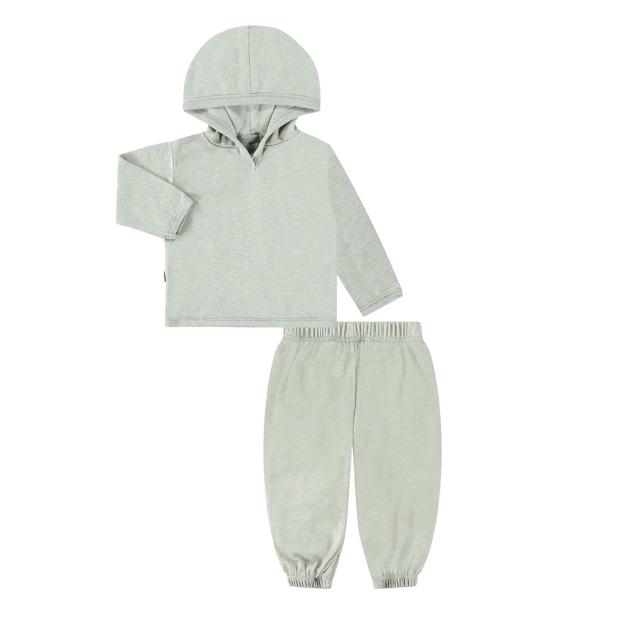Garment Dyed Slub Ribbed Hoodie and Baggy Pant Sets