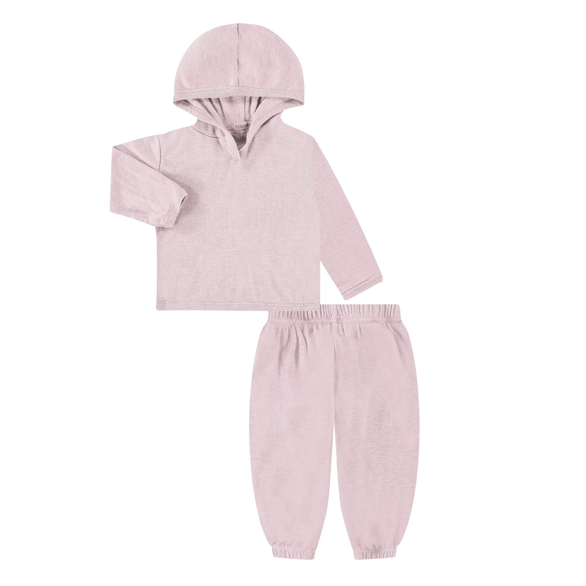 Garment Dyed Slub Ribbed Hoodie and Baggy Pant Sets