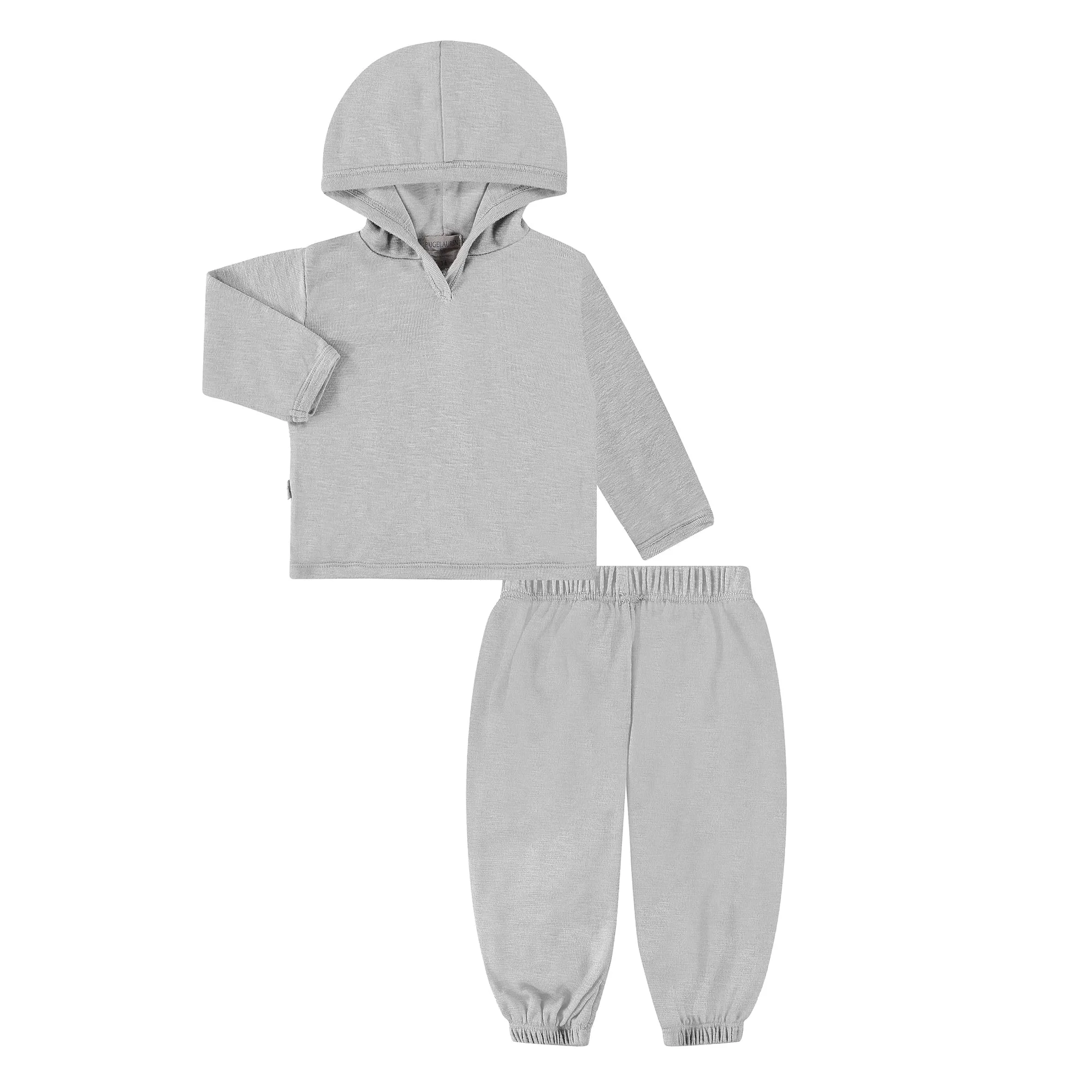 Garment Dyed Slub Ribbed Hoodie and Baggy Pant Sets