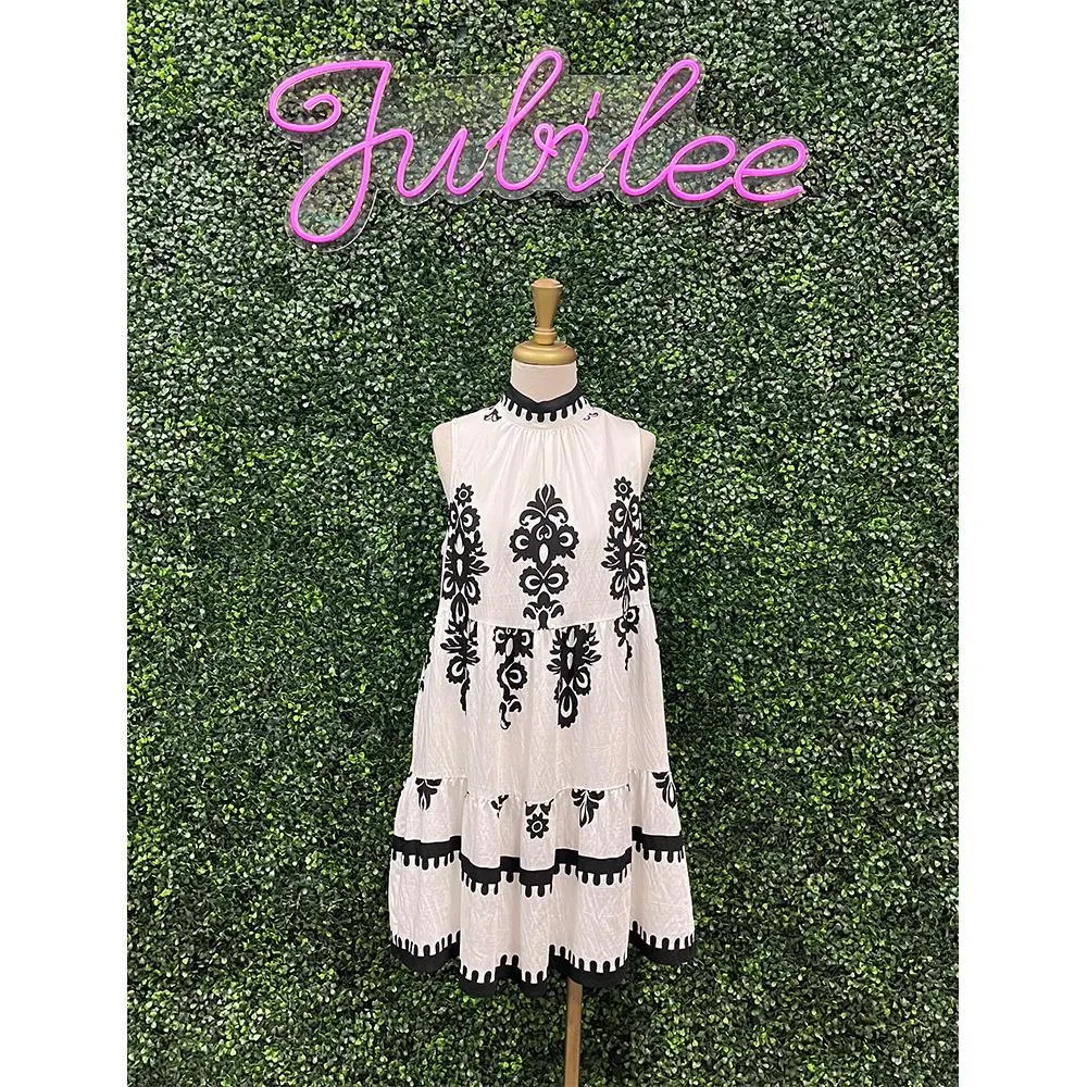 Genesis Sleeveless Tiered Midi Dress