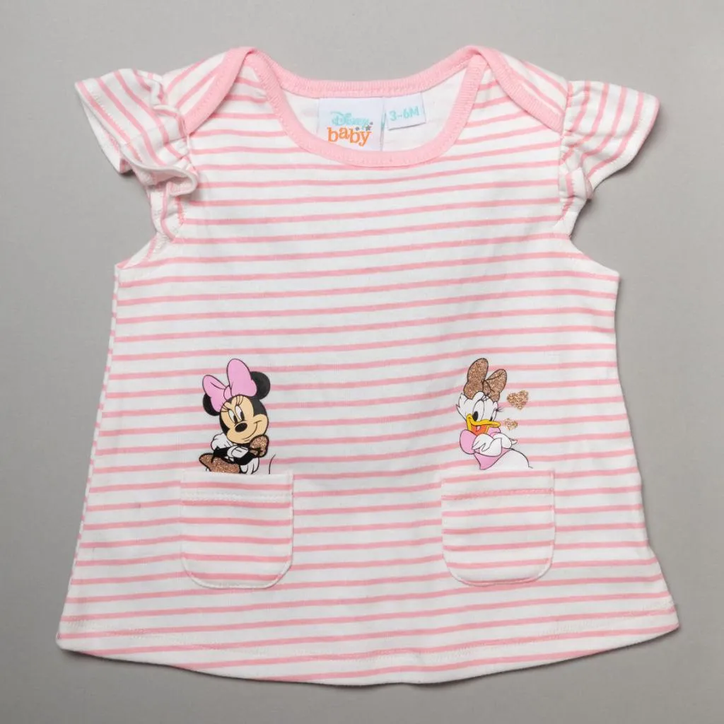 Girls 3 Piece Minnie & Daisy T shirt, Leggings & Headband Set (3-24 Months)-RBBT20634
