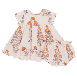 Girls Evelyn Dress    Bloomer Set - Cloud Bouquet Floral || Pink Chicken