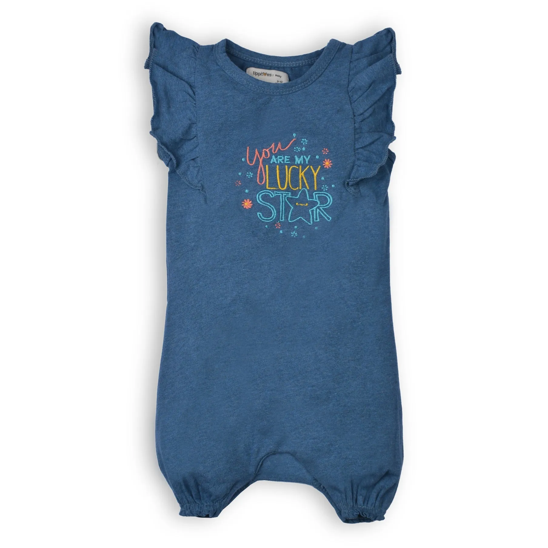 Girls Lucky Star Emb Romper