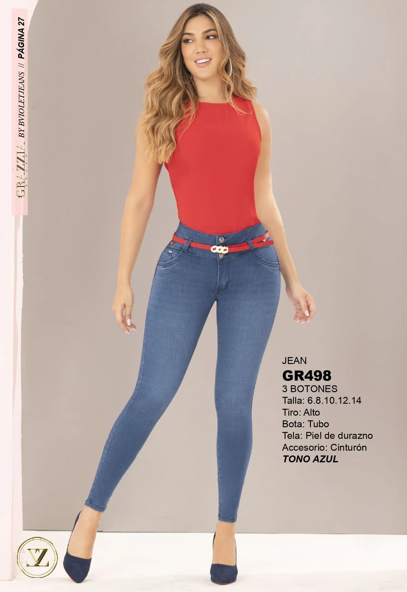 GR498 100% Authentic Colombian Push Up Jeans