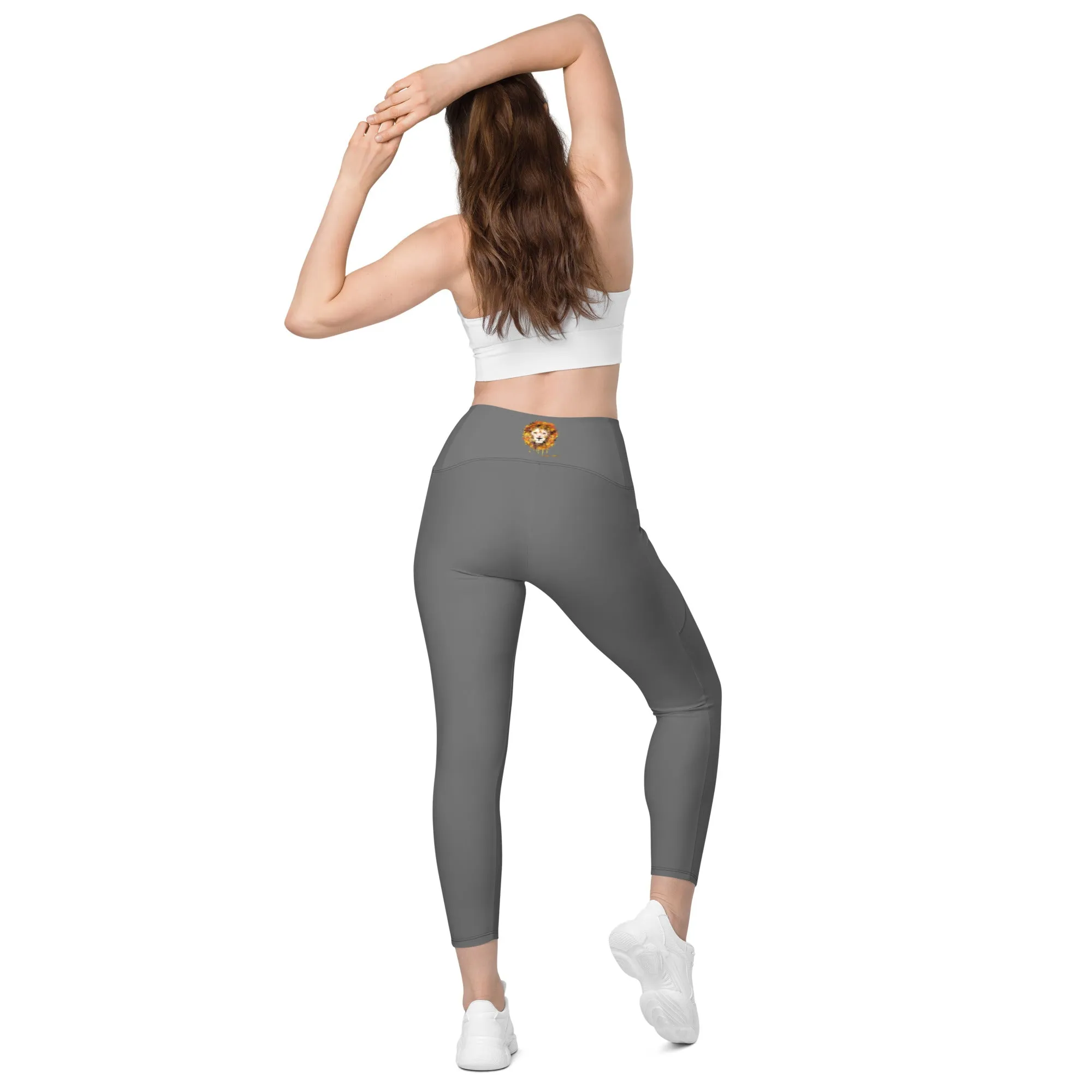 Gray Crossover Leggings