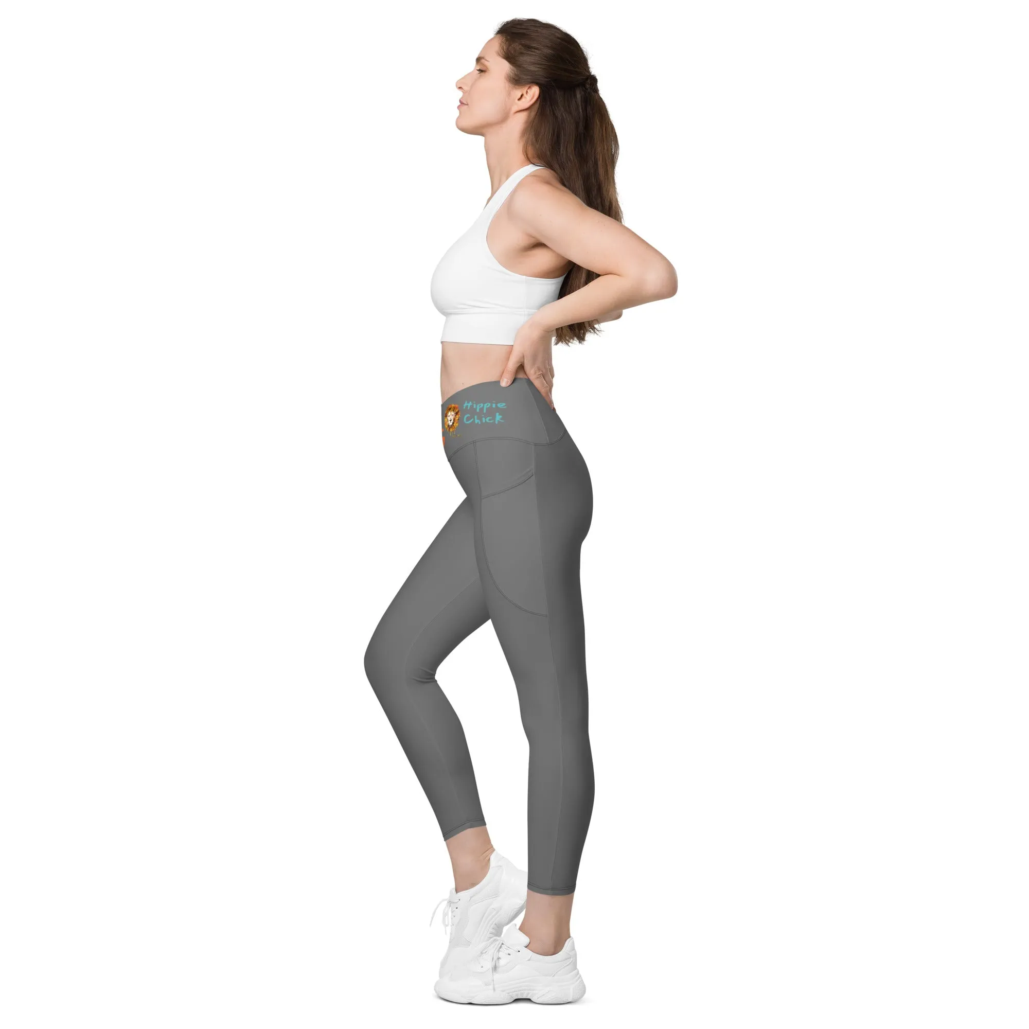 Gray Crossover Leggings