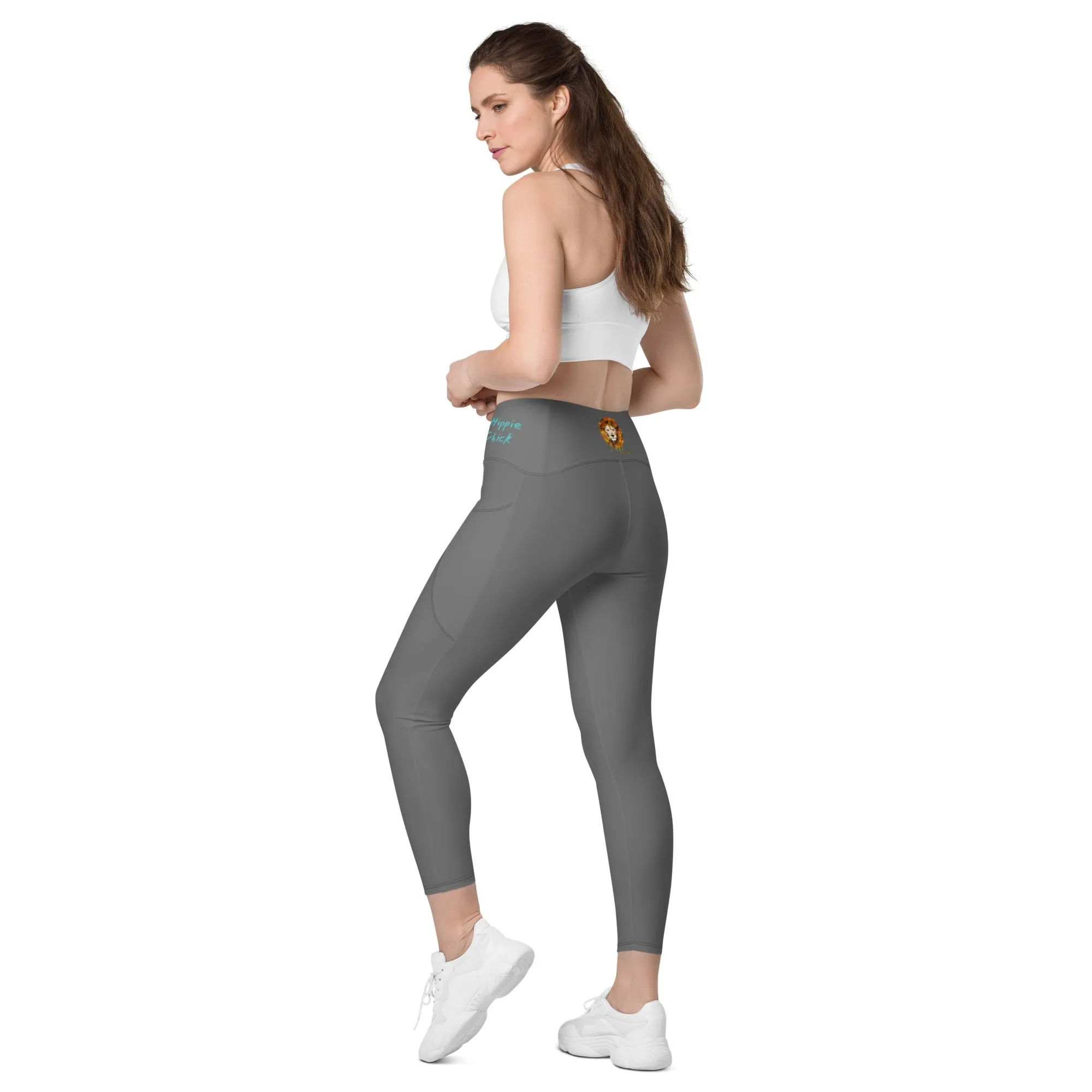 Gray Crossover Leggings