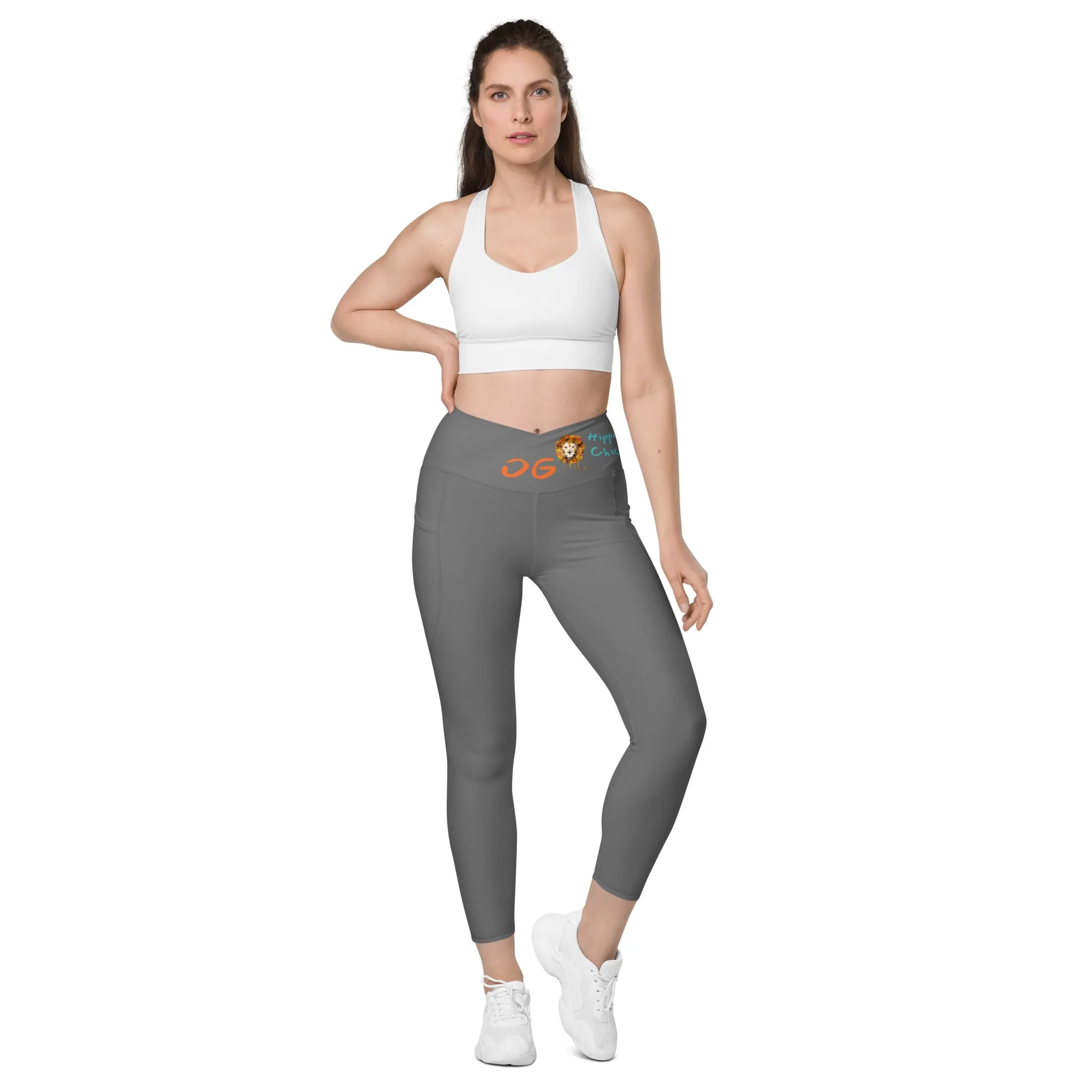 Gray Crossover Leggings