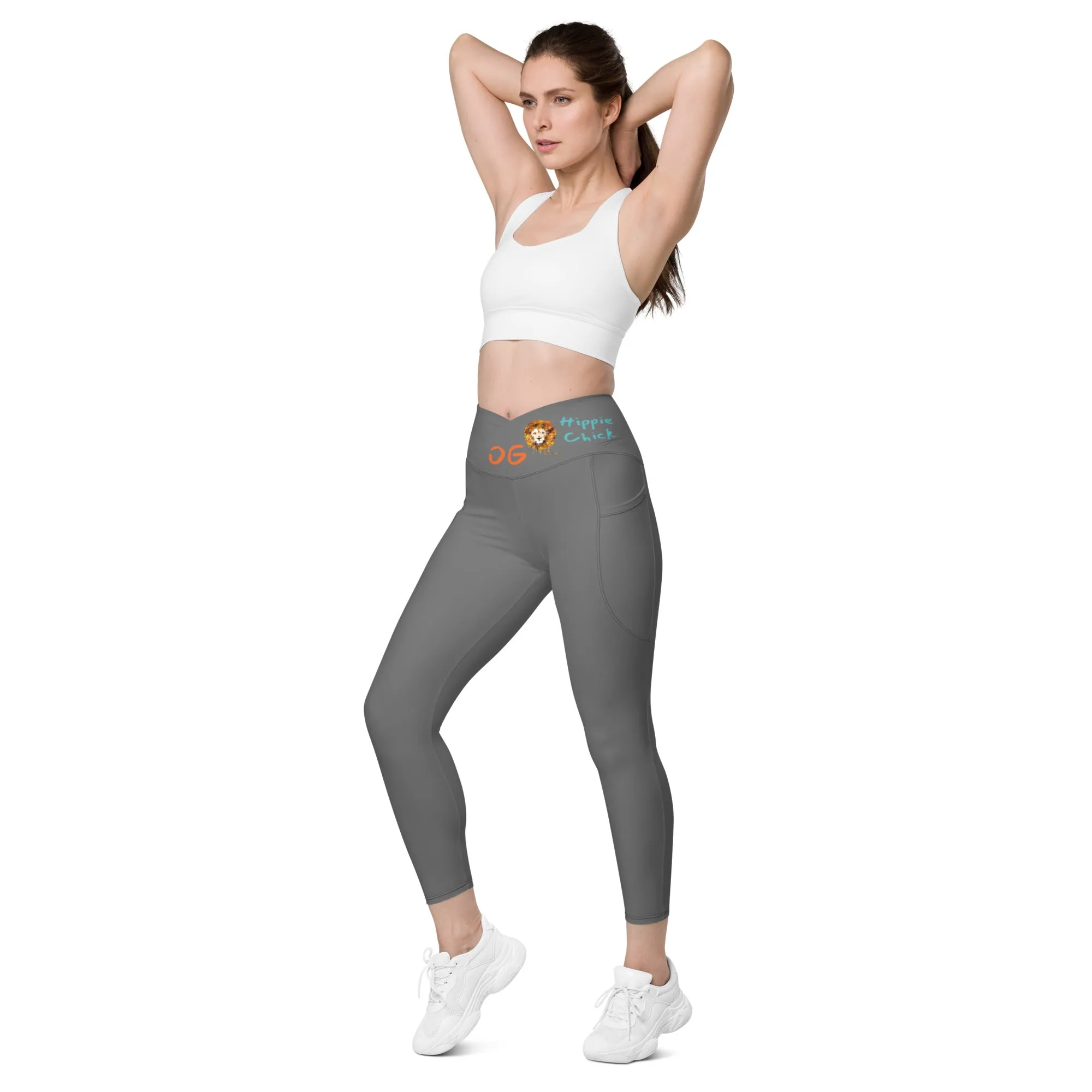 Gray Crossover Leggings