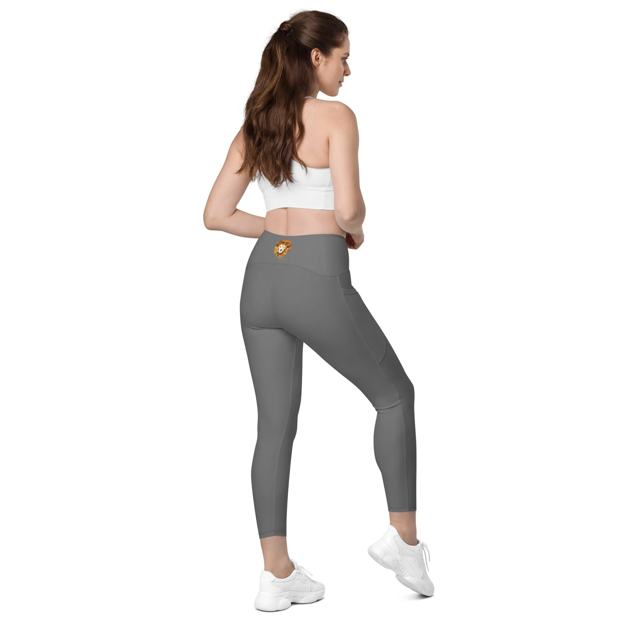 Gray Crossover Leggings