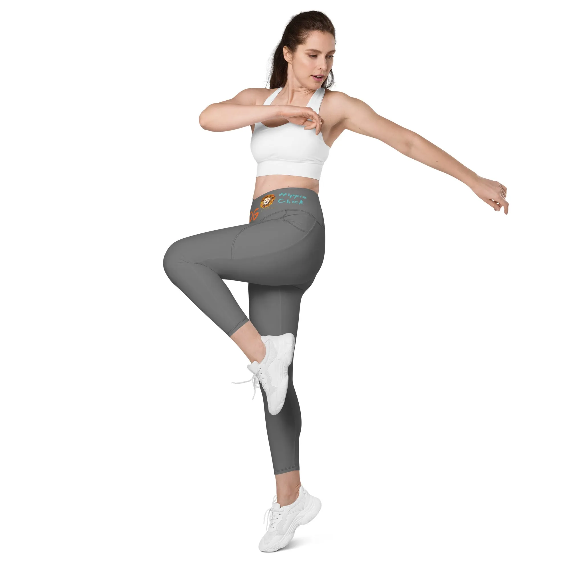 Gray Crossover Leggings