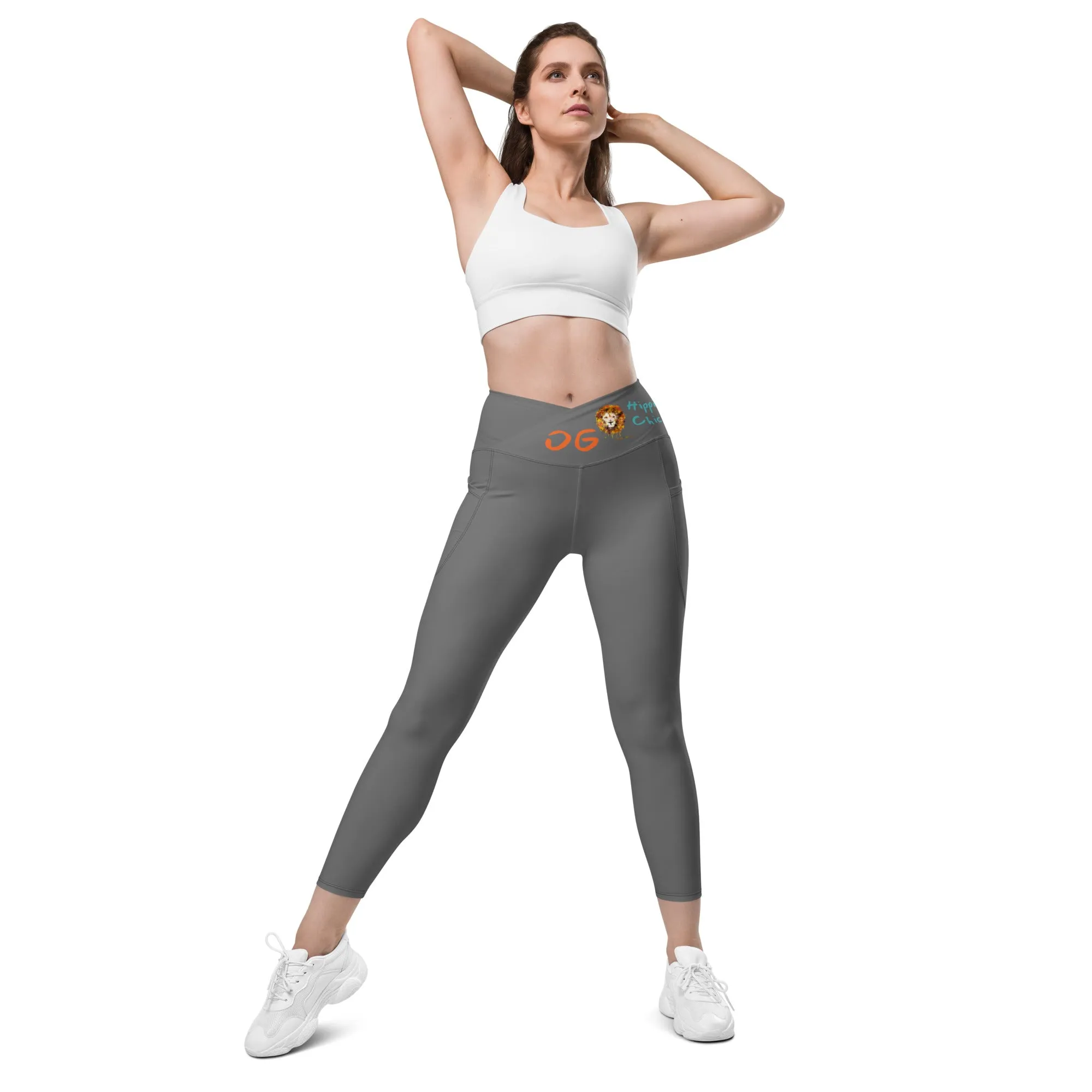Gray Crossover Leggings