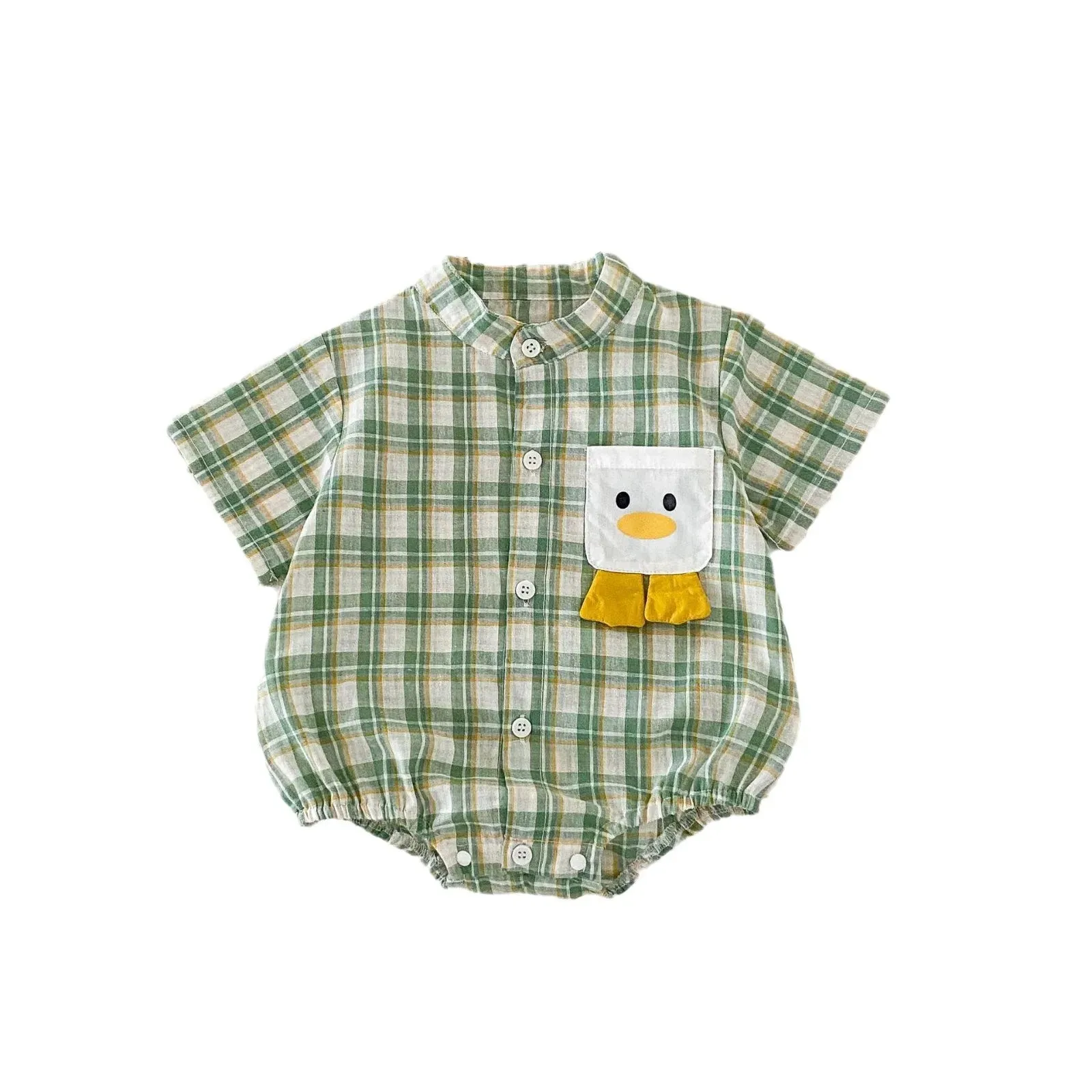 Green Plaid Infant Baby Bodysuit